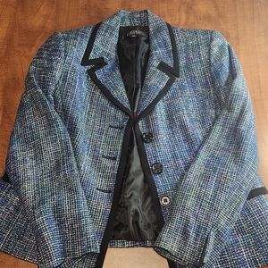 Kasper Blue and Black Women's Blazer